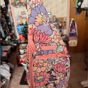 Vera Bradley Pink and Purple Floral Backpack